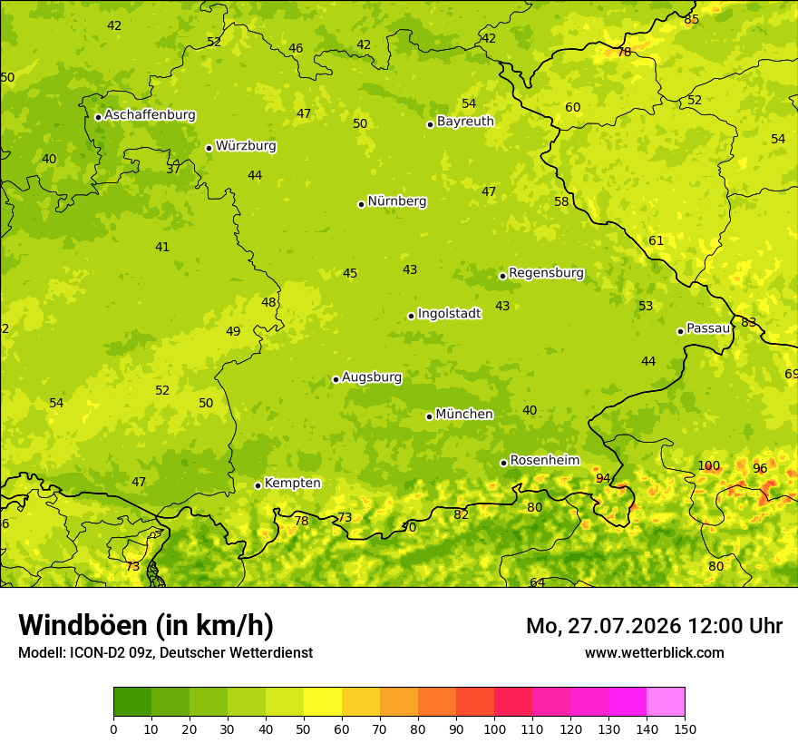 Maximale Windböen