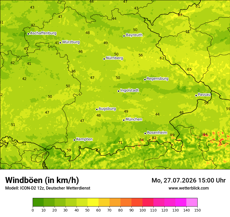 Maximale Windböen