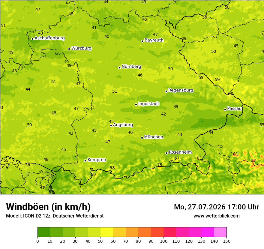 Maximale Windböen