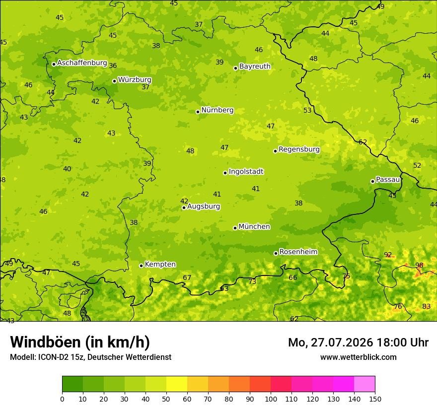 Maximale Windböen