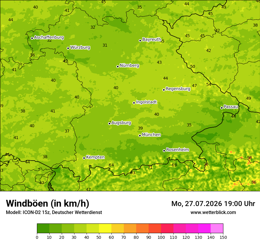 Maximale Windböen