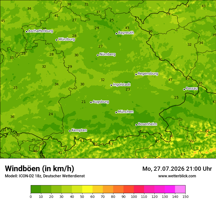 Maximale Windböen