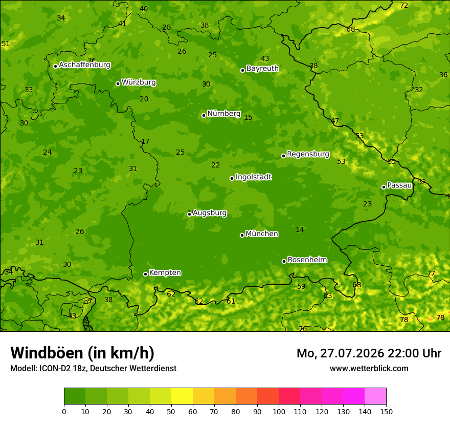 Maximale Windböen