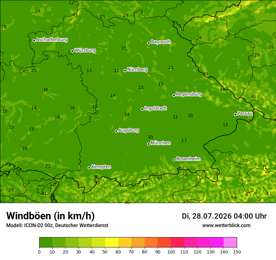 Maximale Windböen