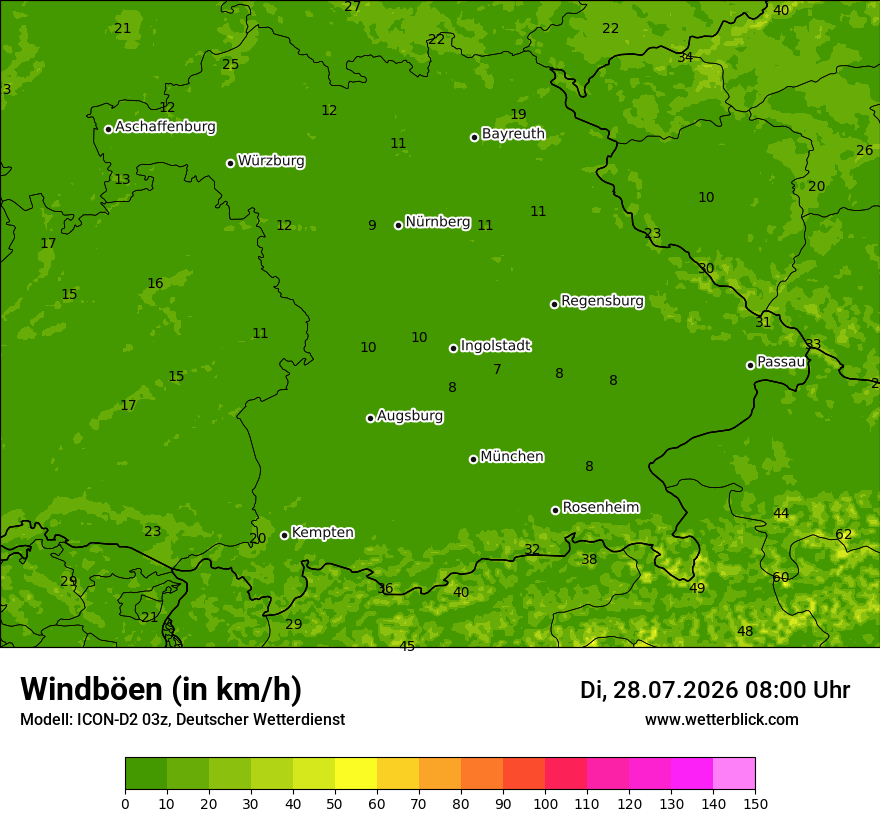Maximale Windböen