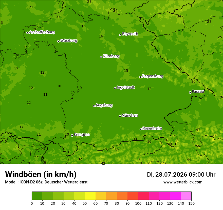 Maximale Windböen