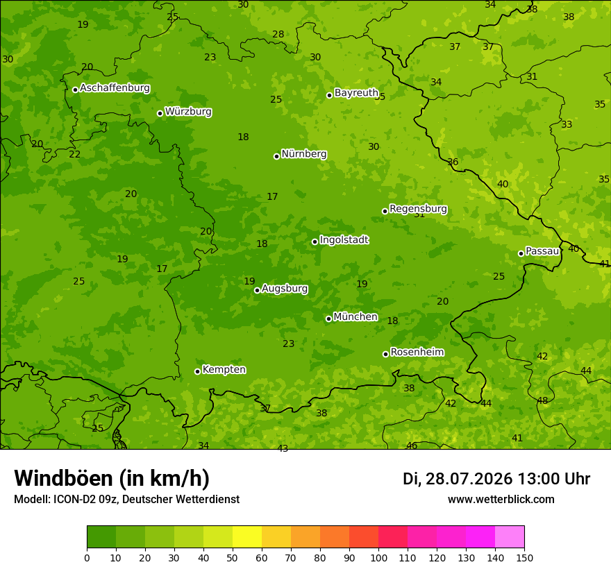 Maximale Windböen