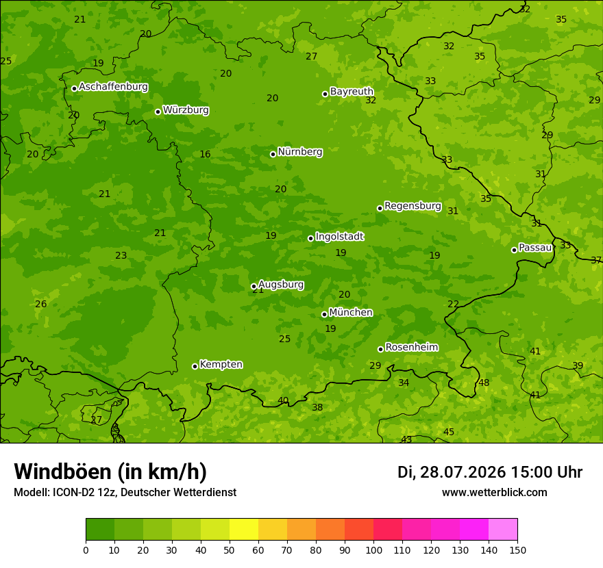 Maximale Windböen
