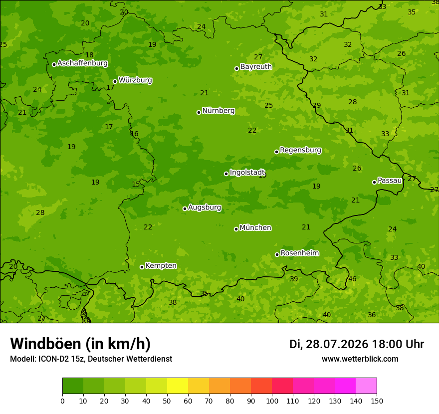 Maximale Windböen