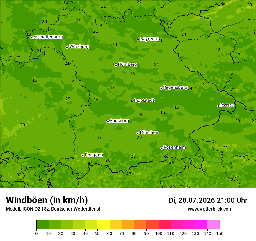 Maximale Windböen