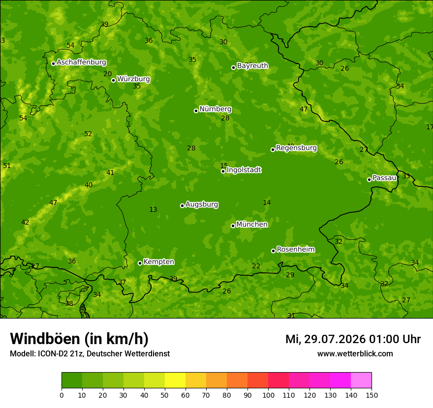 Maximale Windböen