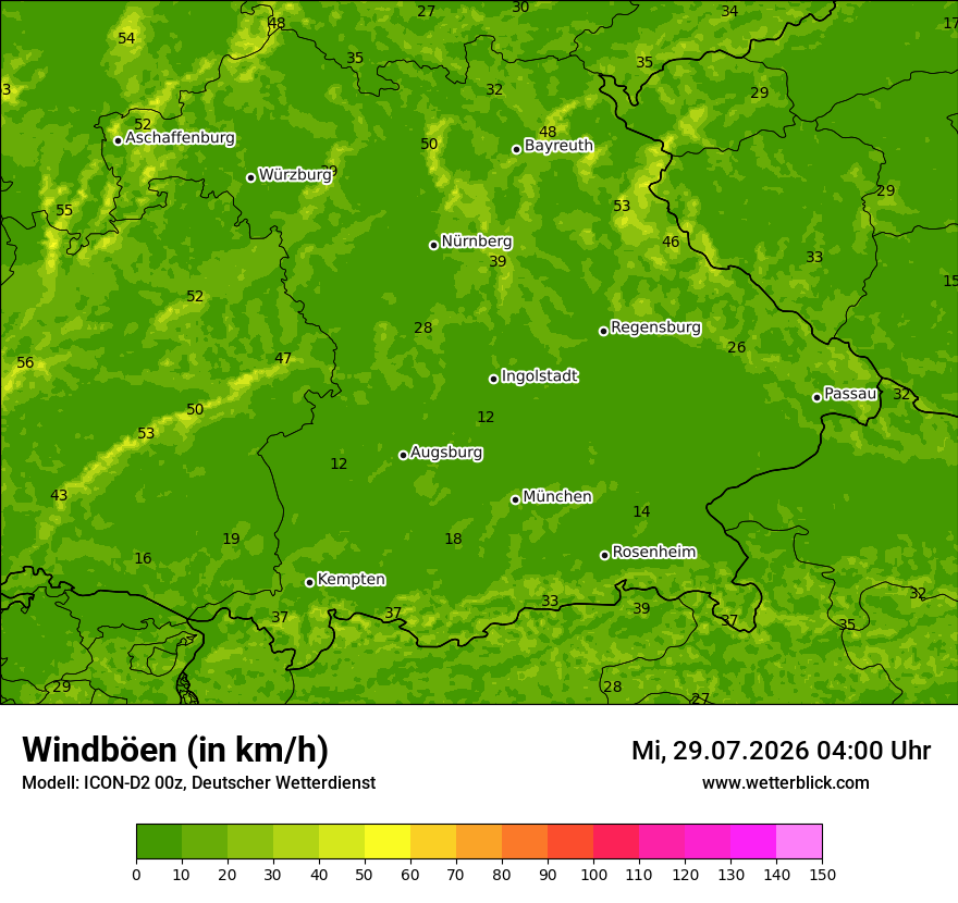 Maximale Windböen