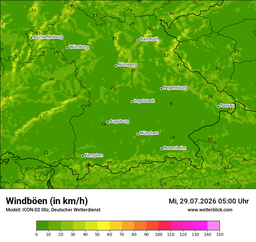 Maximale Windböen