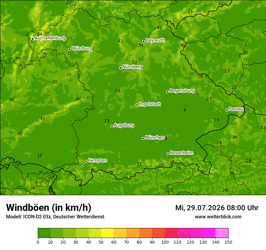 Maximale Windböen