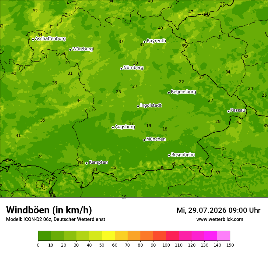 Maximale Windböen