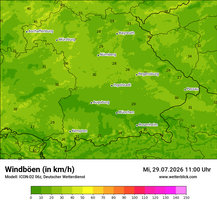 Maximale Windböen
