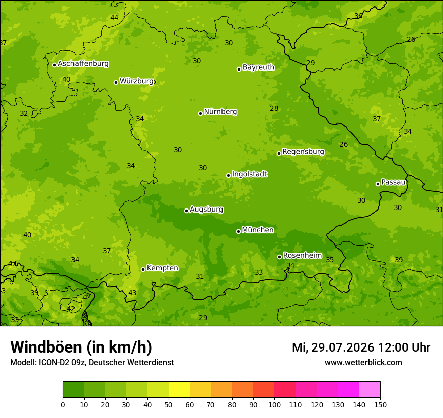 Maximale Windböen