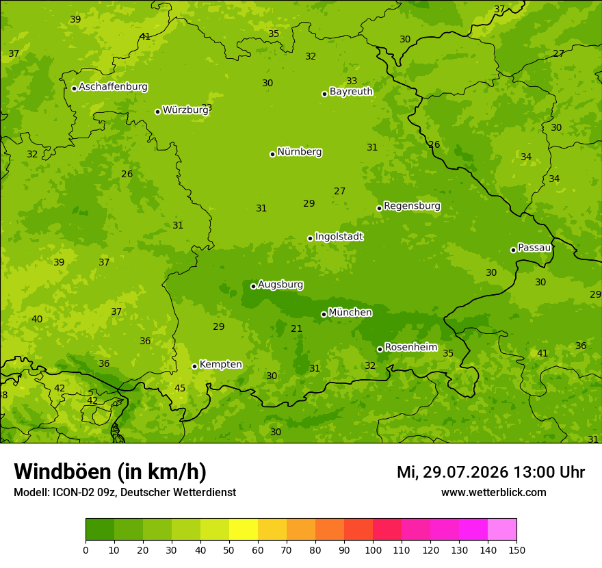 Maximale Windböen