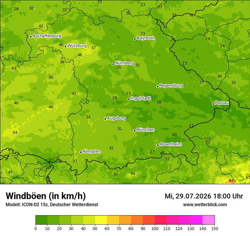 Maximale Windböen