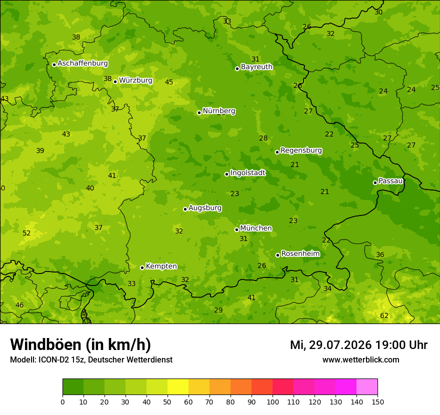 Maximale Windböen