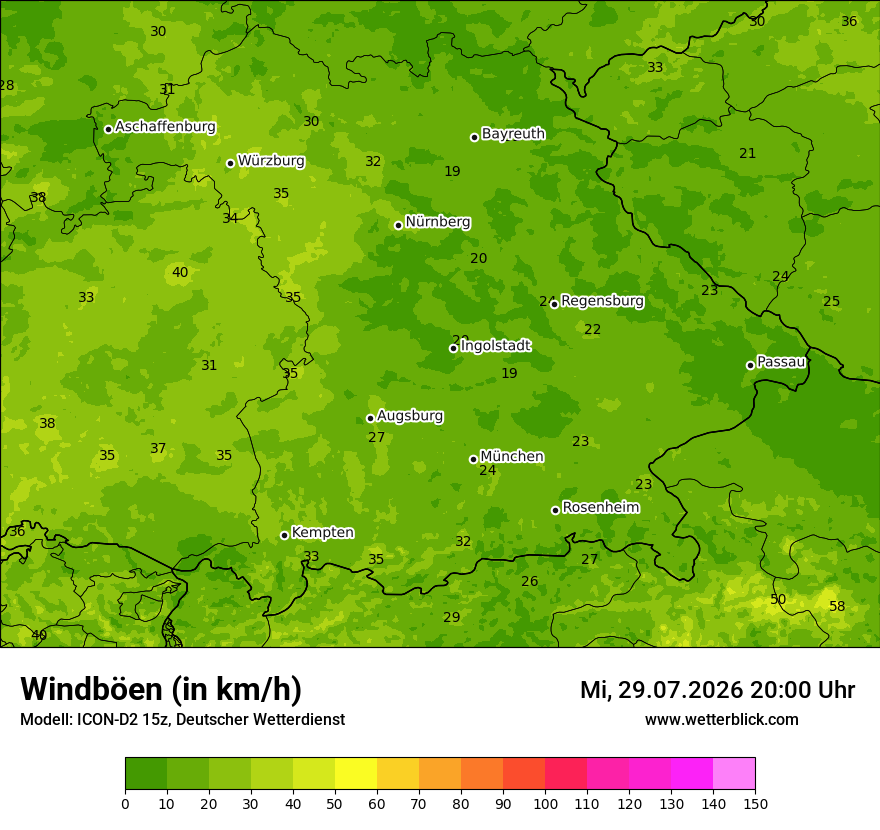 Maximale Windböen