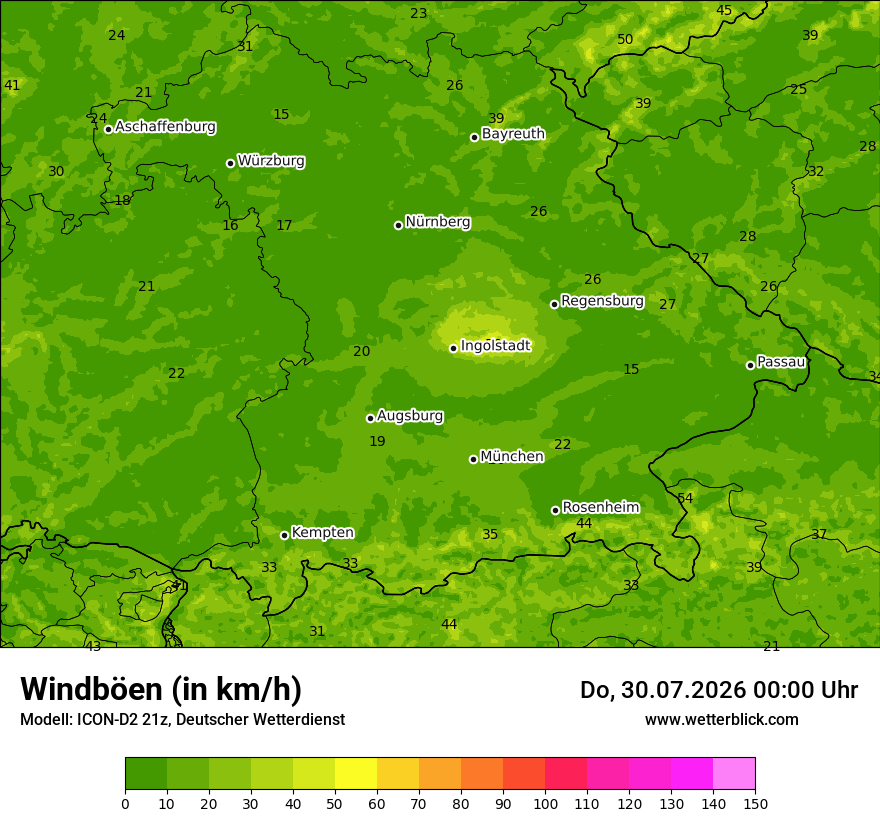 Maximale Windböen