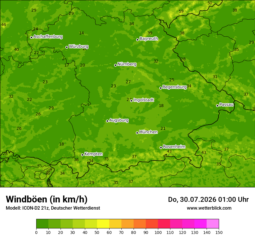 Maximale Windböen