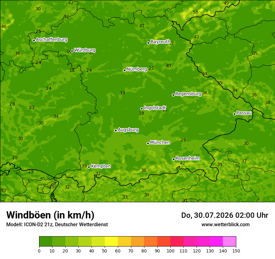 Maximale Windböen