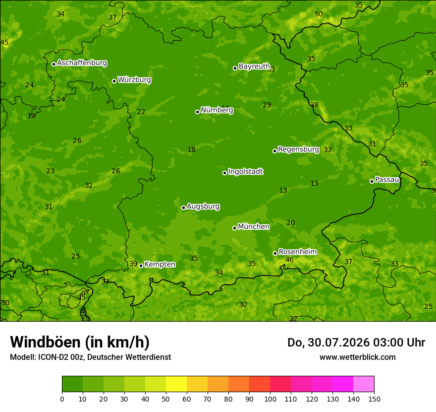 Maximale Windböen