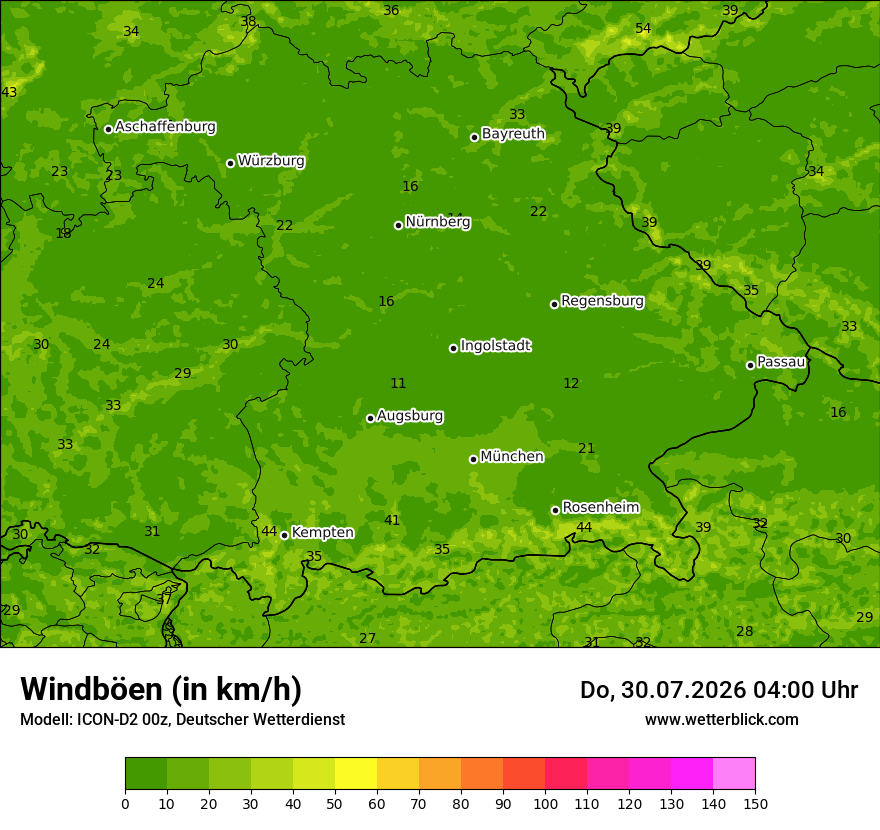 Maximale Windböen