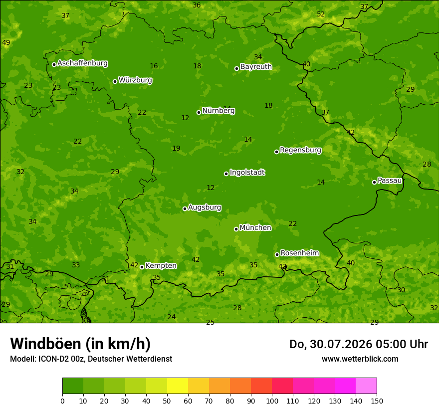 Maximale Windböen
