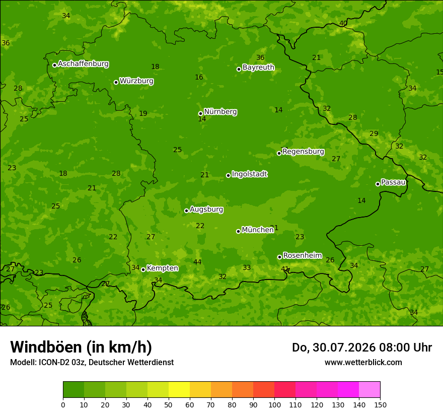 Maximale Windböen