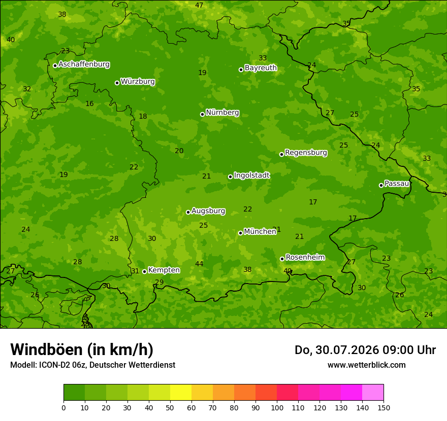 Maximale Windböen