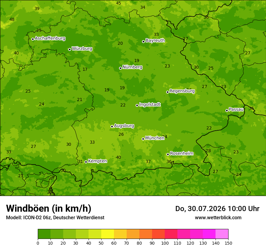 Maximale Windböen