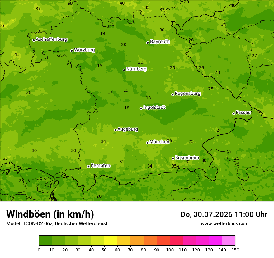 Maximale Windböen