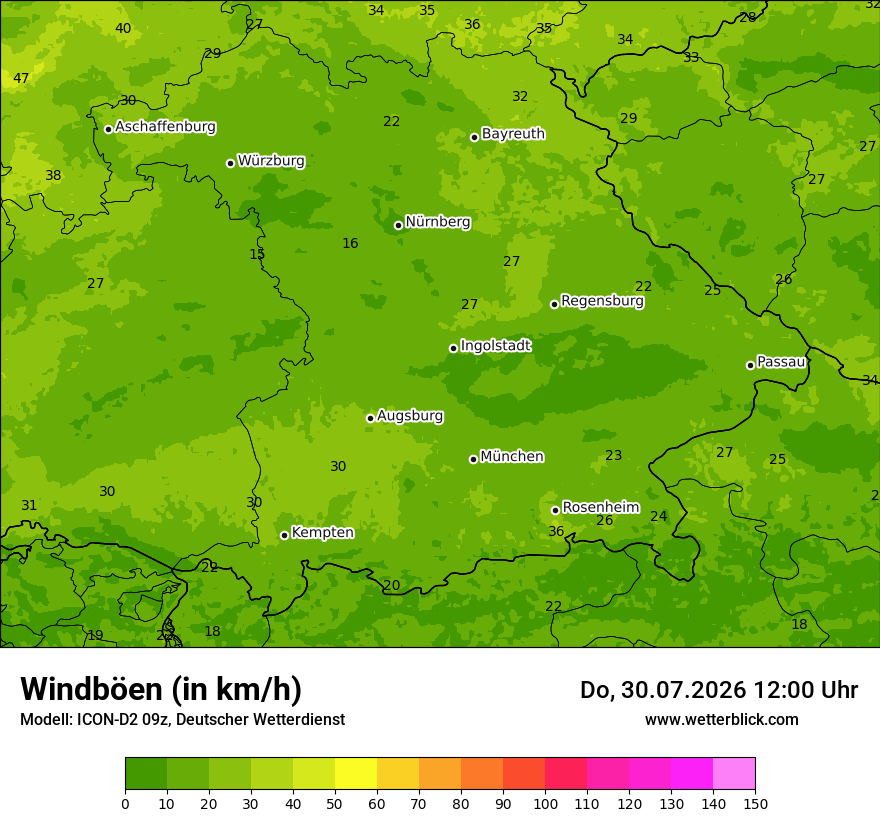 Maximale Windböen