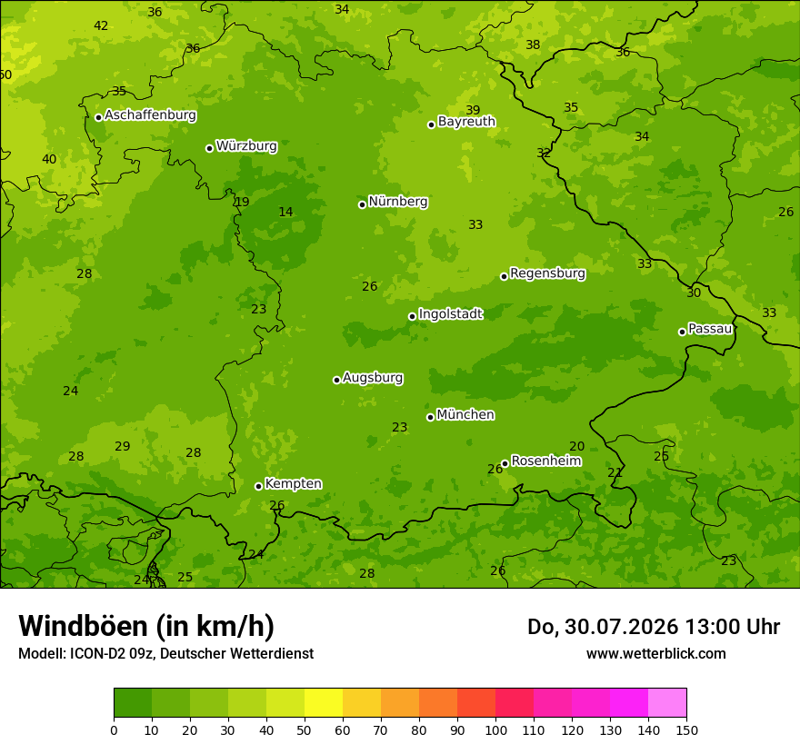 Maximale Windböen