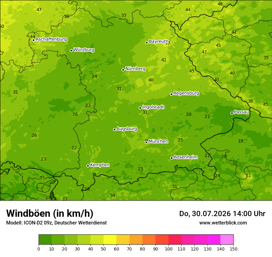Maximale Windböen