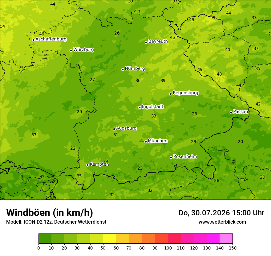 Maximale Windböen