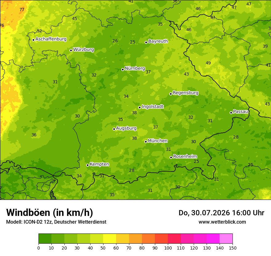 Maximale Windböen