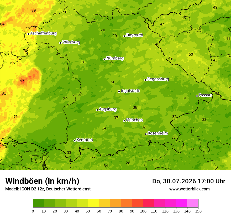 Maximale Windböen