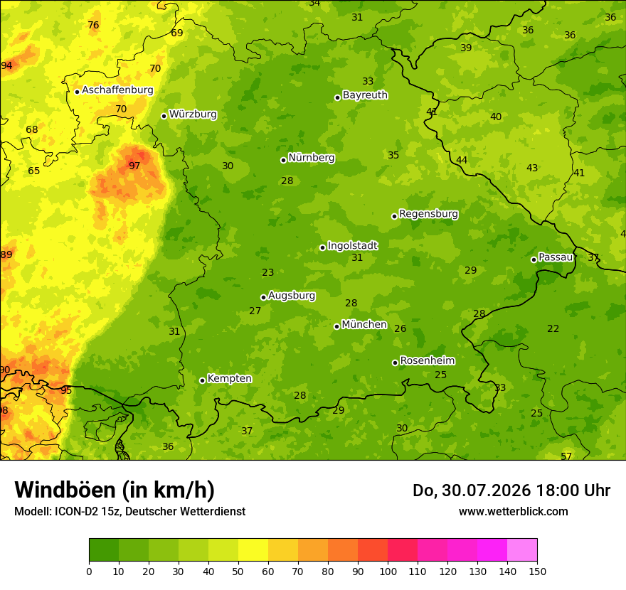Maximale Windböen