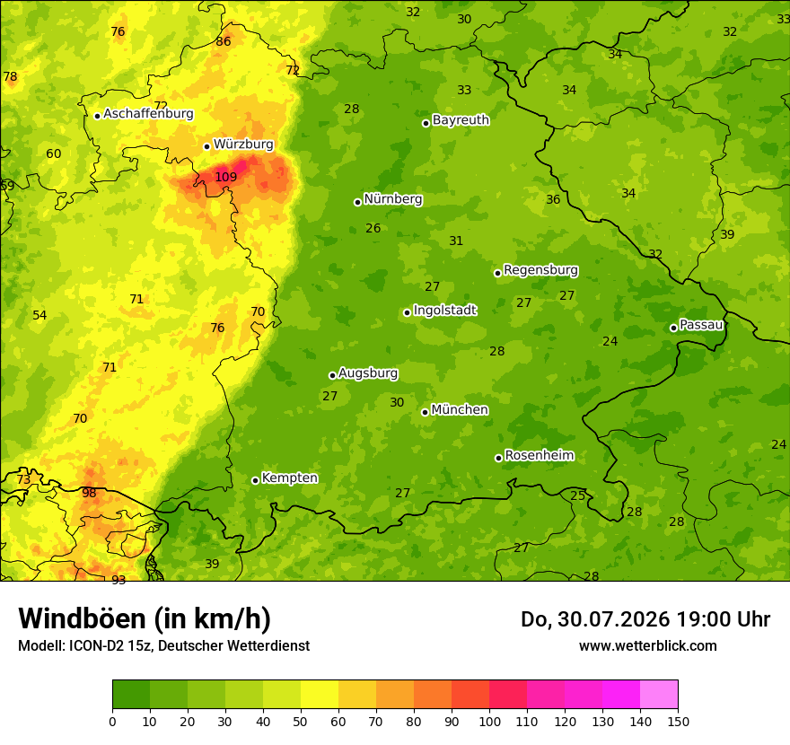 Maximale Windböen