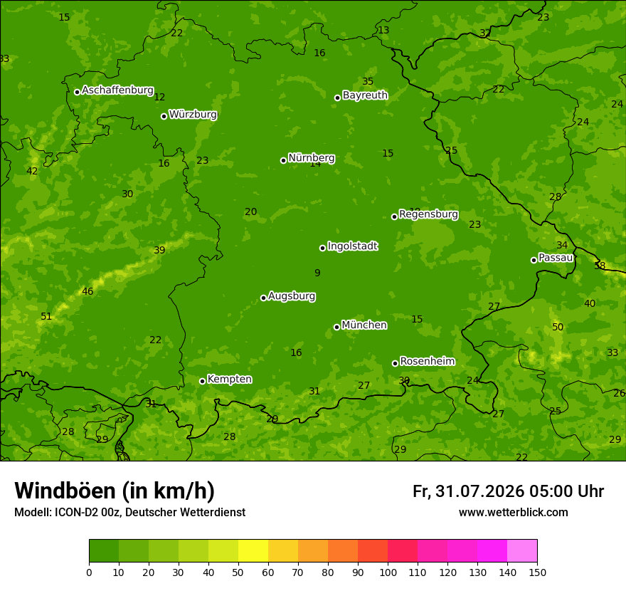 Maximale Windböen
