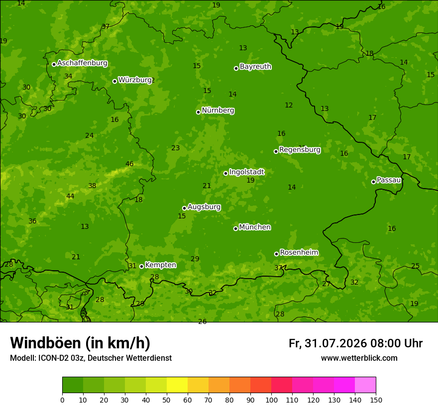 Maximale Windböen