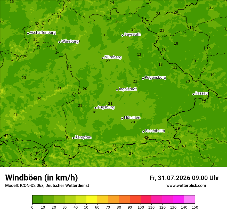 Maximale Windböen
