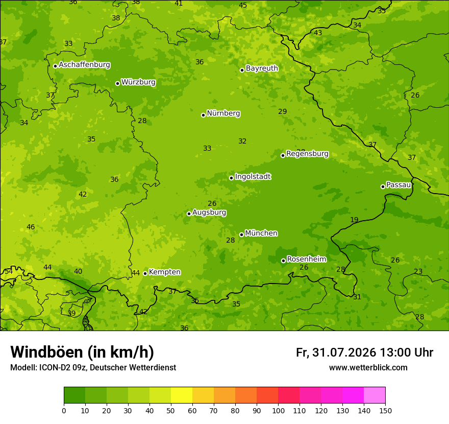 Maximale Windböen