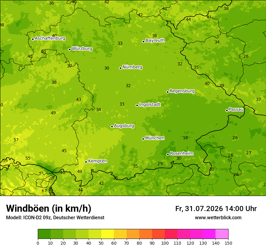 Maximale Windböen