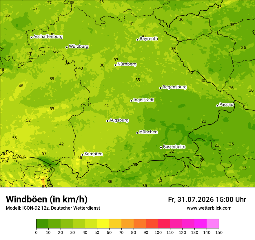 Maximale Windböen