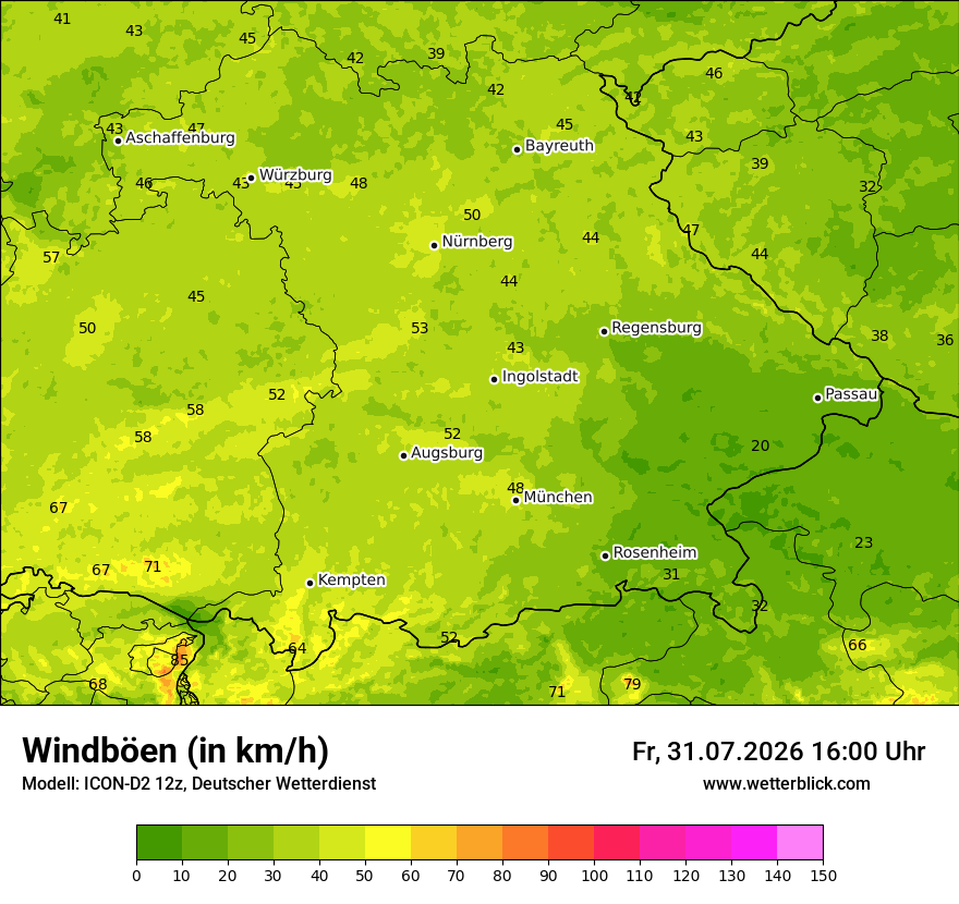 Maximale Windböen